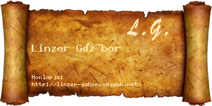 Linzer Gábor névjegykártya